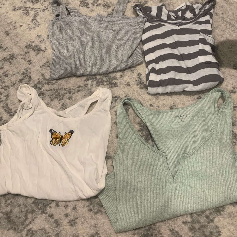 Bundle of shirts and tank tops